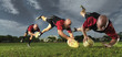 Rugby Player Trying to make a Score!