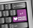 Keyboard Illustration "Online Dating"