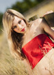 woman in red