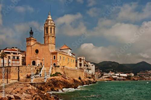 Photo: Church of San Bartolomé y Santa Tecla, Sitges, Spain Church of San Bartolomé y Santa Tecla, Sitges, Spain