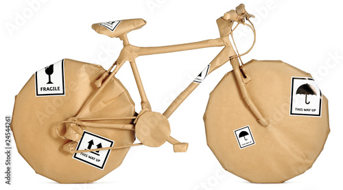 Photo: bike,bicycle wrapped in brown paper bike,bicycle wrapped in brown paper