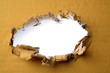 Hole in cardboard