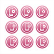 set of 9 pink mobile phone signs set of 9 pink mobile phone signs