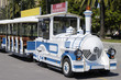 Tourist Train on La Croisette at Cannes. France Tourist Train on La Croisette at Cannes. France