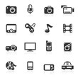 Illustration: Multimedia Icons - minimo series Multimedia Icons - minimo series