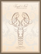 menu card lobster