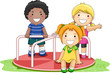 Children On Merry Go Around