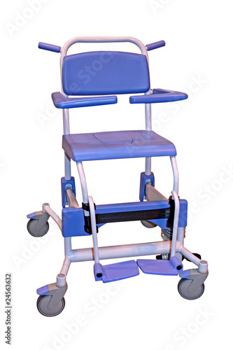 Photo: A Metal Framed Commode and Shower Wheel Chair. A Metal Framed Commode and Shower Wheel Chair.