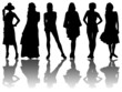 6 silhouettes of women /7