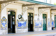 tiles (azulejos) at railway station of Pinhao, Douro Valley, Por tiles (azulejos) at railway station of Pinhao, Douro Valley, Por