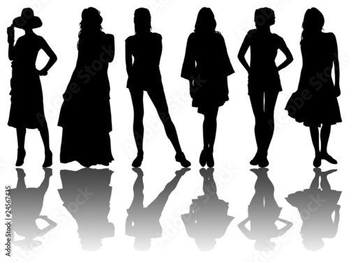 silhouettes of women. 6 silhouettes of women /7