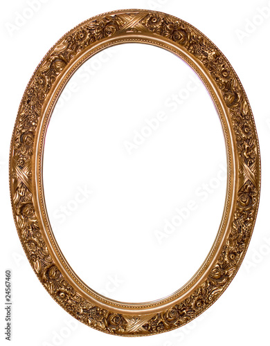 Photo: Oval gold picture frame Oval gold picture frame