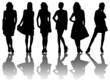 6 silhouettes of women /9