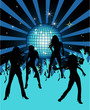 Abstract party poster with disco ball Abstract party poster with disco ball
