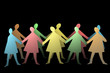 figure di carta colorate in girotondo figure di carta colorate in girotondo