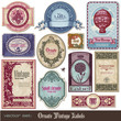 set of decorative vintage labels for all purposes