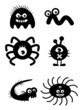 bacteria worms vector collection bacteria worms vector collection