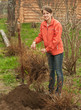 woman relocation  bush sprouts