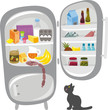 refrigerator with food