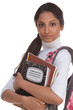 College student young Indian woman with backpack