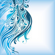 Abstract Blue Curve