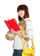 schoolgirl with books