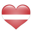 Herz Flagge - Lettland