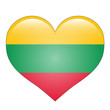 Herz Flagge - Litauen