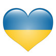 Herz Flagge - Ukraine