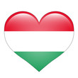 Herz Flagge - Ungarn
