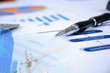 Charts, diagrams, documents on the desktop Charts, diagrams, documents on the desktop
