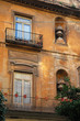 small balcony on the facade of building