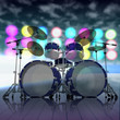 drum kit on a music stage