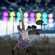electric guitar on a music stage