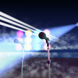 Microphones on stage
