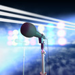 Microphones on stage Microphones on stage