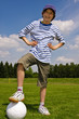 Foto: Junge mit Fussball, boy with football Junge mit Fussball, boy with football