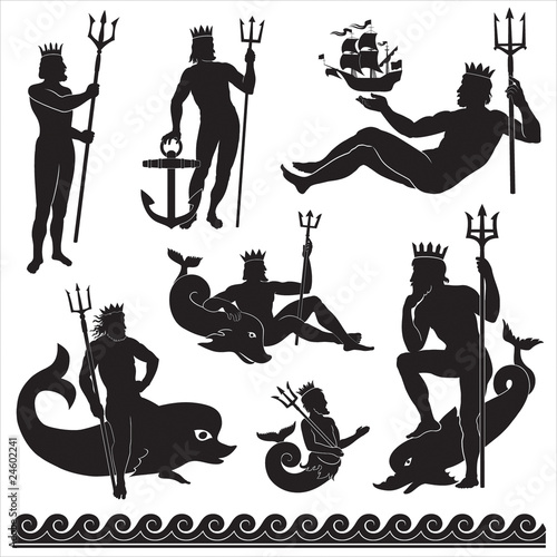 Vector: Silhouettes of Neptune Silhouettes of Neptune