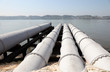 Sewage system over the river water
