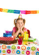 Sad girl on birthday party