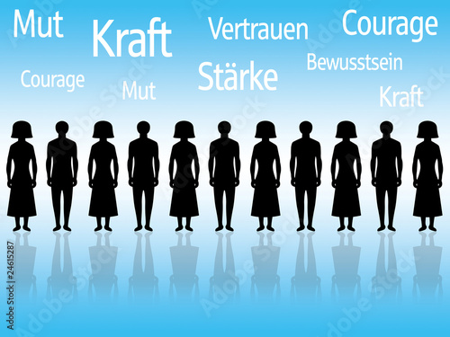 Illustration: Menschenkette Menschenkette