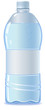 Bottle of water with empty label, vector, no transparensy