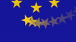European Union Flag, spinning stars, background