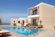 Image : Swimming pool at the modern luxury villa, Crete, Greece