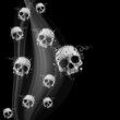 abstract background with skulls abstract background with skulls