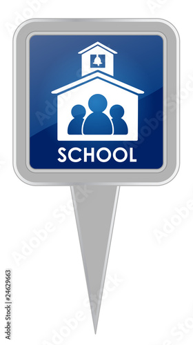 Illustration: School - Map Marker School - Map Marker