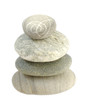 pile stones on white