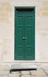Wooden green door. Wooden green door.