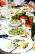 fresh and tasty food on table
