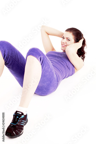 Photo: Young pretty girl doing sport Young pretty girl doing sport
